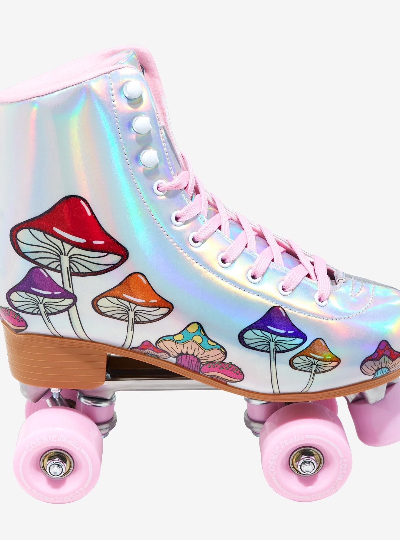 Cosmic Skates Iridescent Mushroom Roller Skates | Hot Topic
