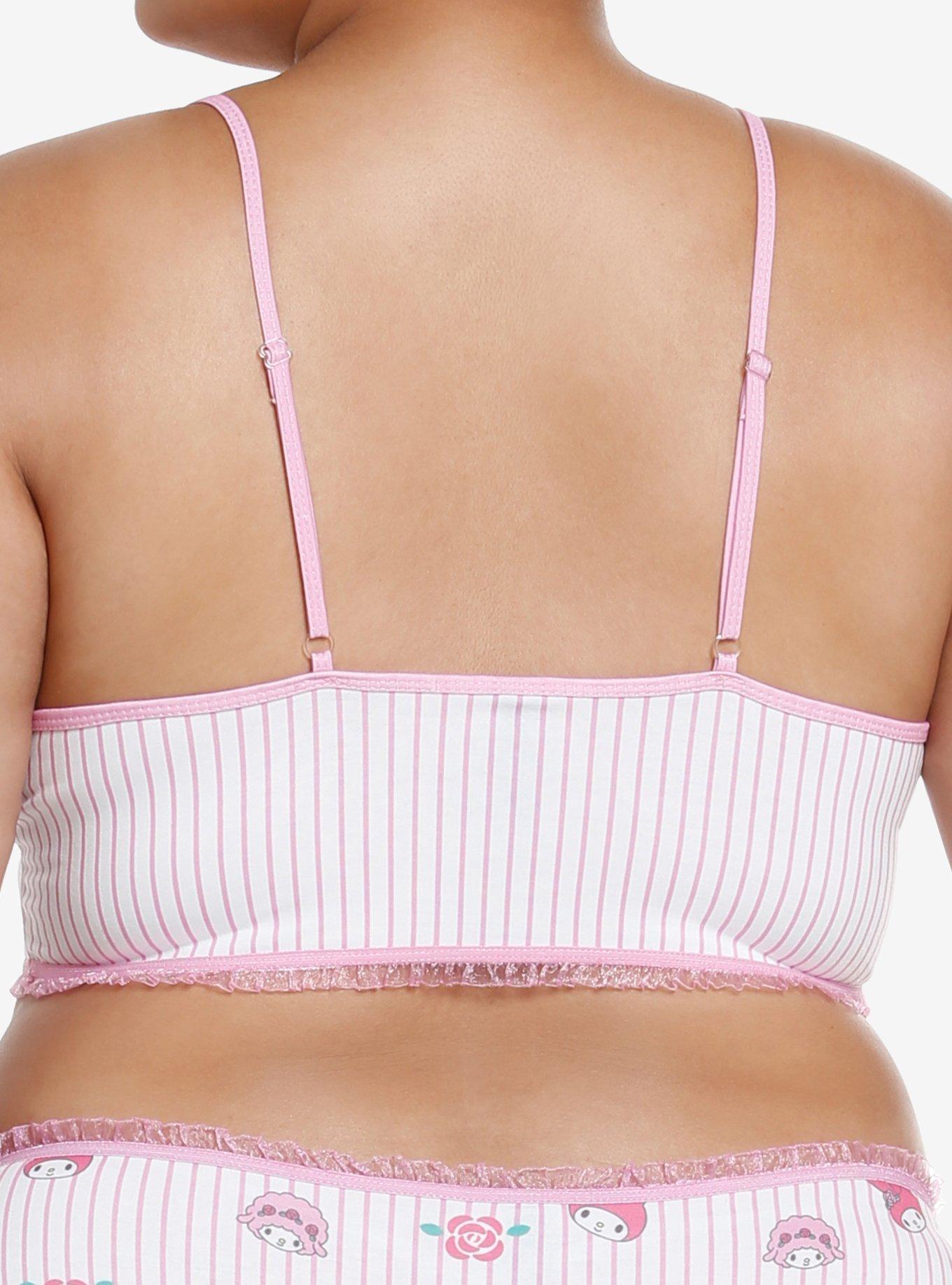 My Melody Stripe Bralette Plus Size, MULTI, alternate