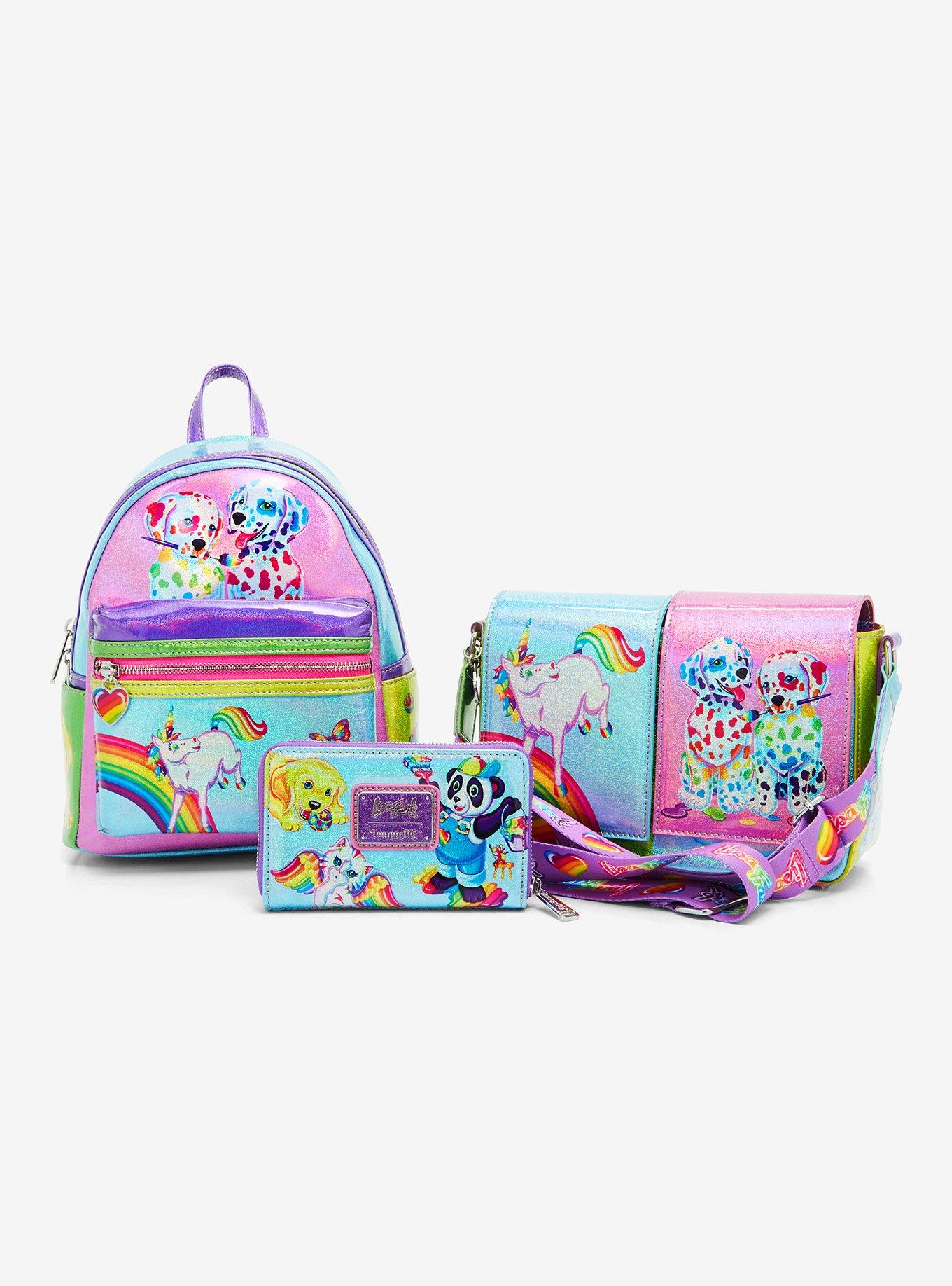 Loungefly Lisa Frank Animals Shimmer Crossbody Bag, , alternate