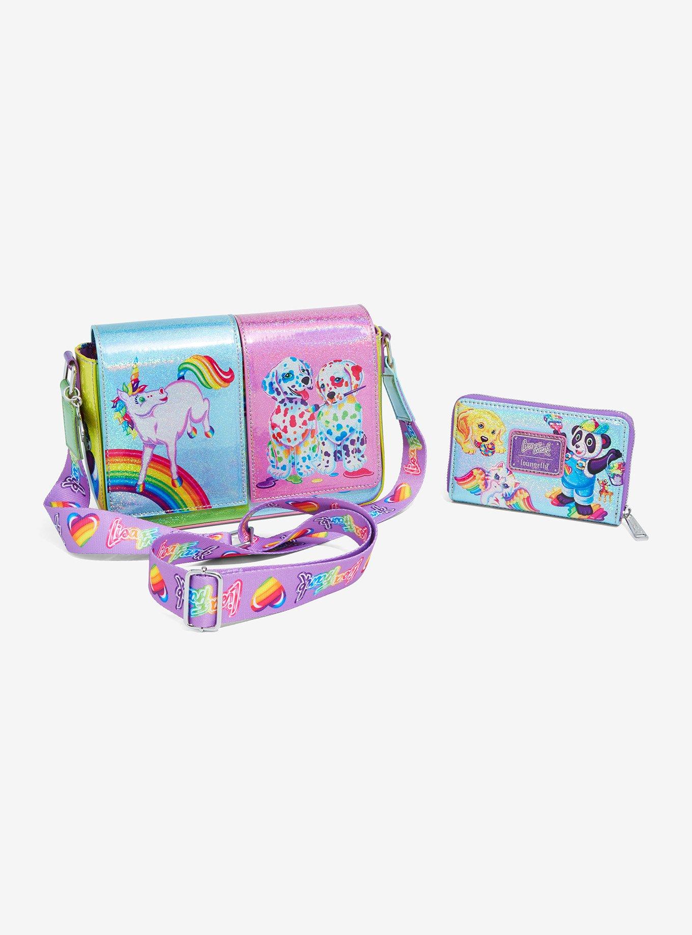 Loungefly Lisa Frank Animals Shimmer Zipper Wallet, , alternate