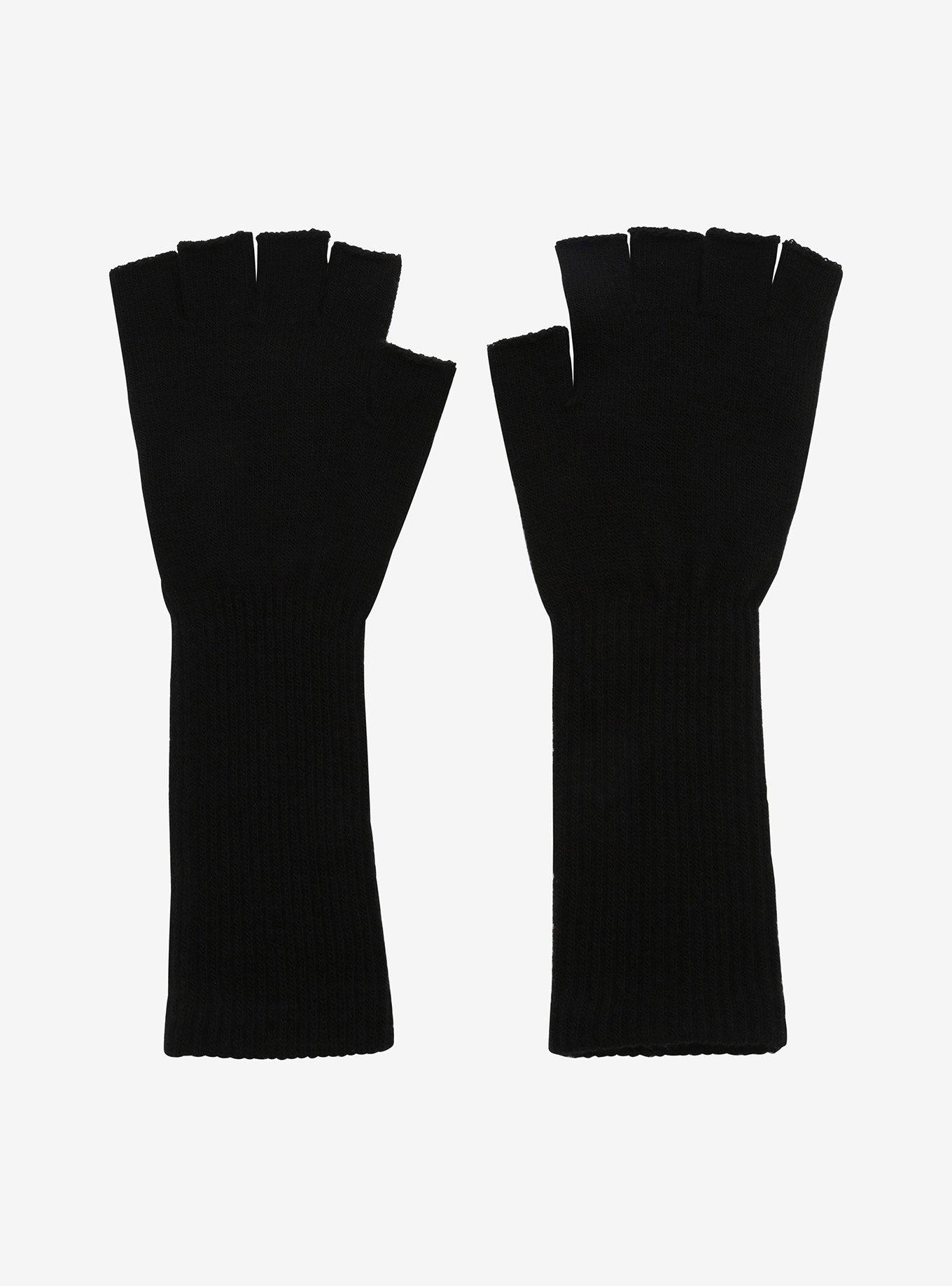 Skeleton Extended Fingerless Gloves, , hi-res