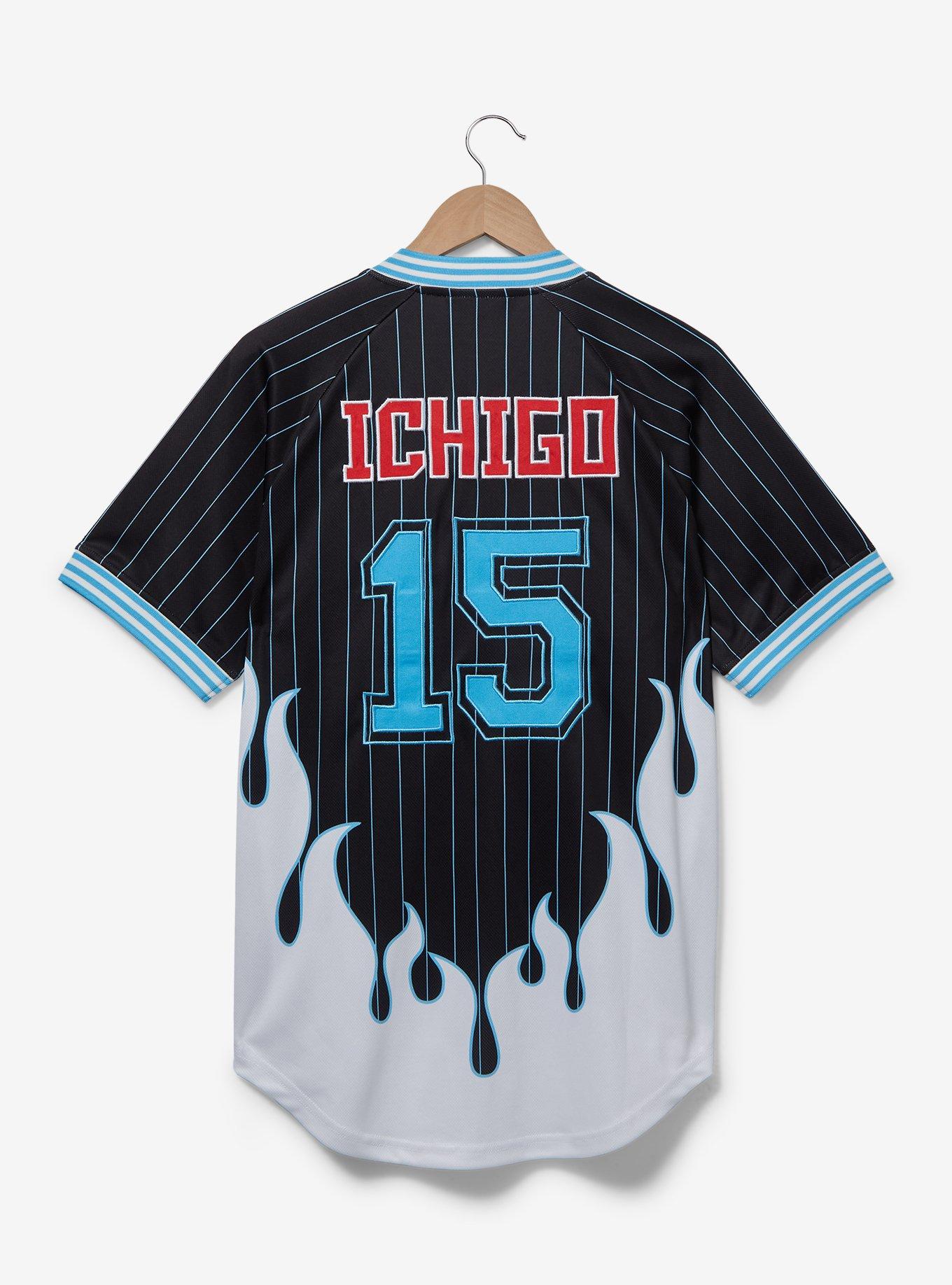 BLEACH Ichigo Flame Batting Jersey - BoxLunch Exclusive, BLACK, alternate