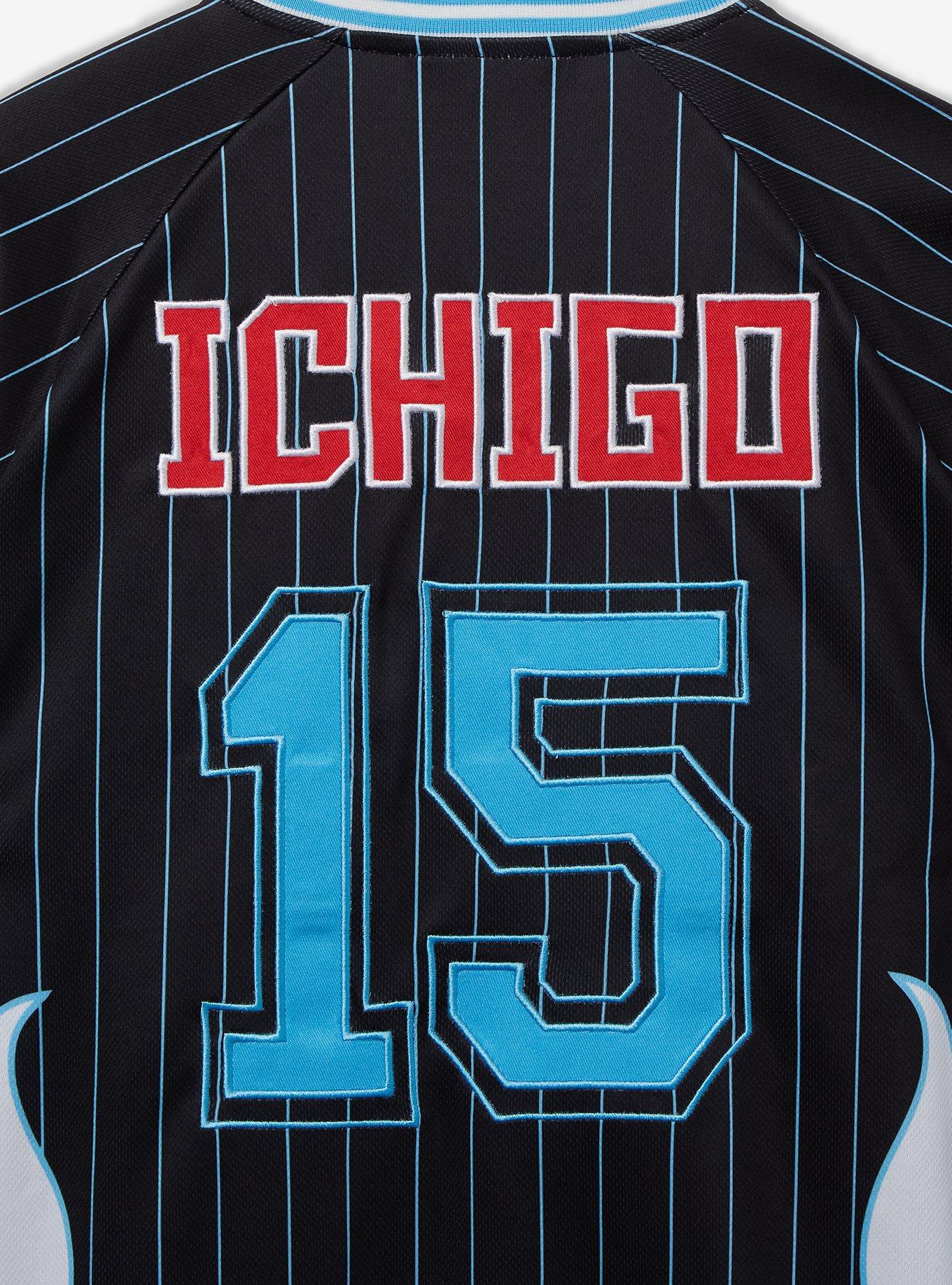 BLEACH Ichigo Flame Batting Jersey - BoxLunch Exclusive, BLACK, alternate