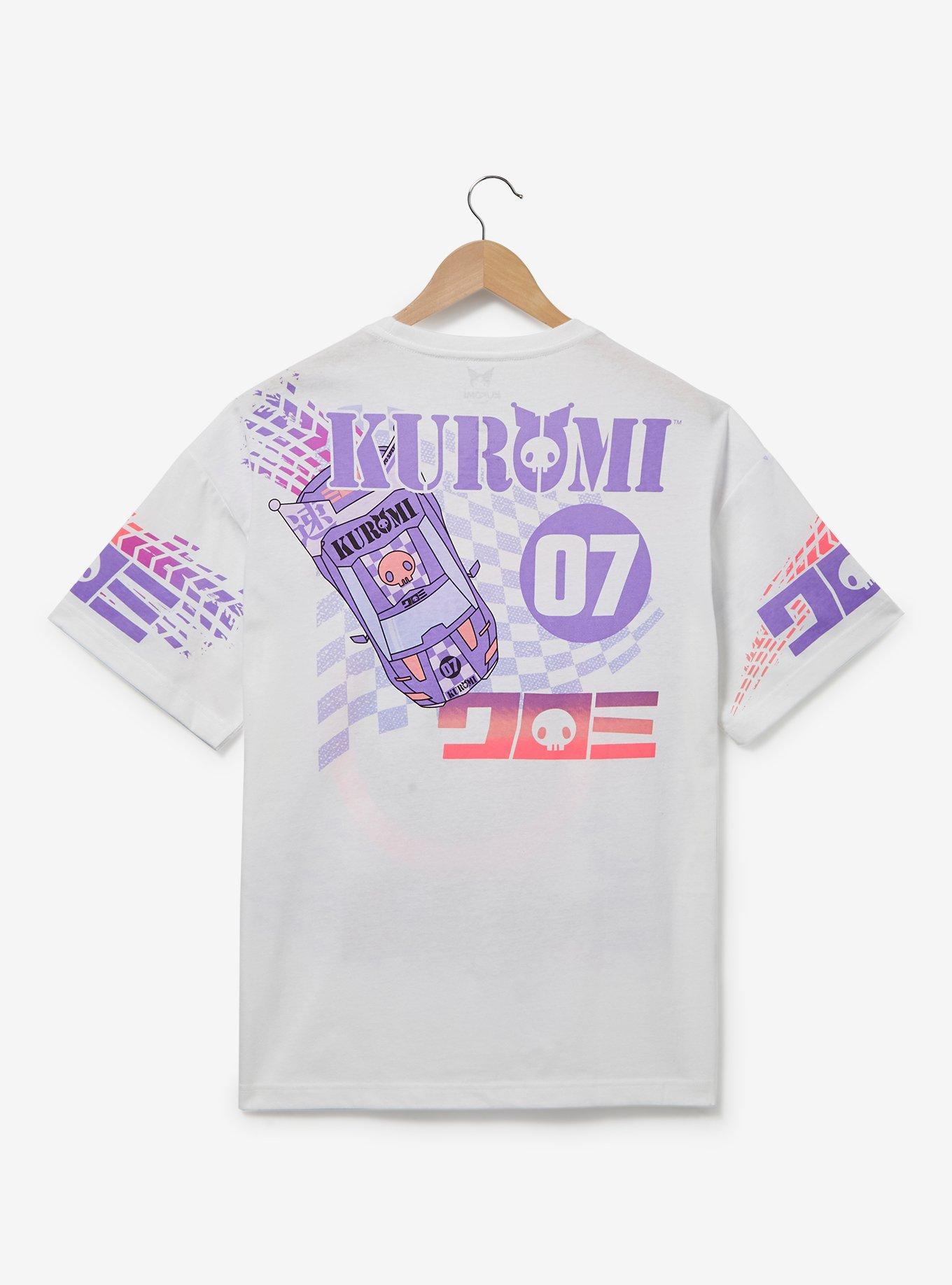 Sanrio Kuromi Racecar T-Shirt - BoxLunch Exclusive, WHITE, alternate