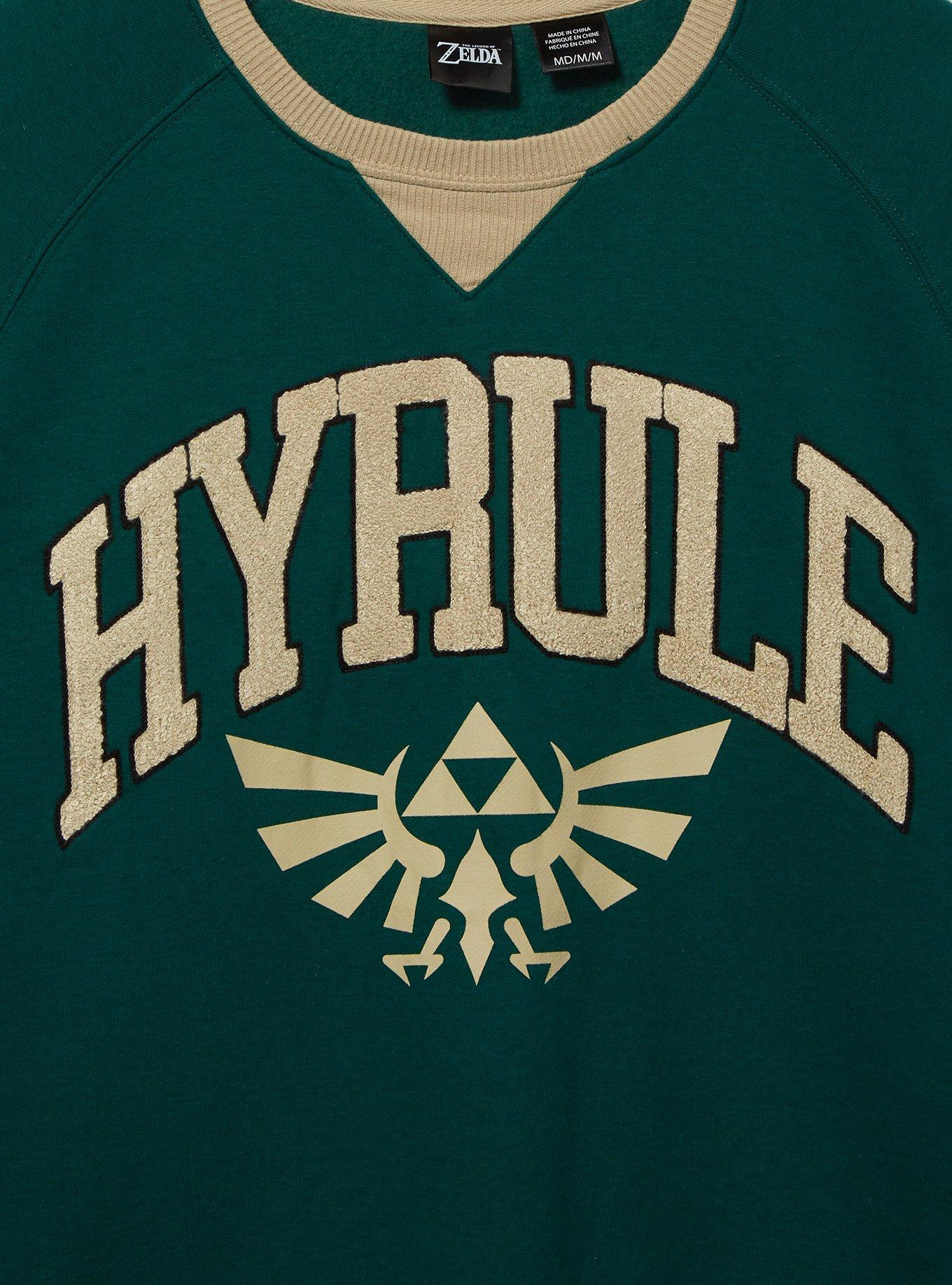 Nintendo The Legend of Zelda Hyrule Crewneck - BoxLunch Exclusive, DARK GREEN, alternate