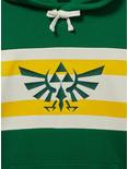 Nintendo The Legend of Zelda Royal Crest Striped Hoodie - BoxLunch Exclusive, DARK GREEN, alternate