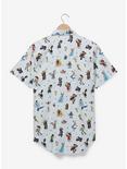 Disney 100 Character Portraits Allover Print Woven Button-Up - BoxLunch Exclusive , LIGHT BLUE, alternate