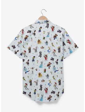 Disney 100 Character Portraits Allover Print Woven Button-Up - BoxLunch Exclusive , , hi-res