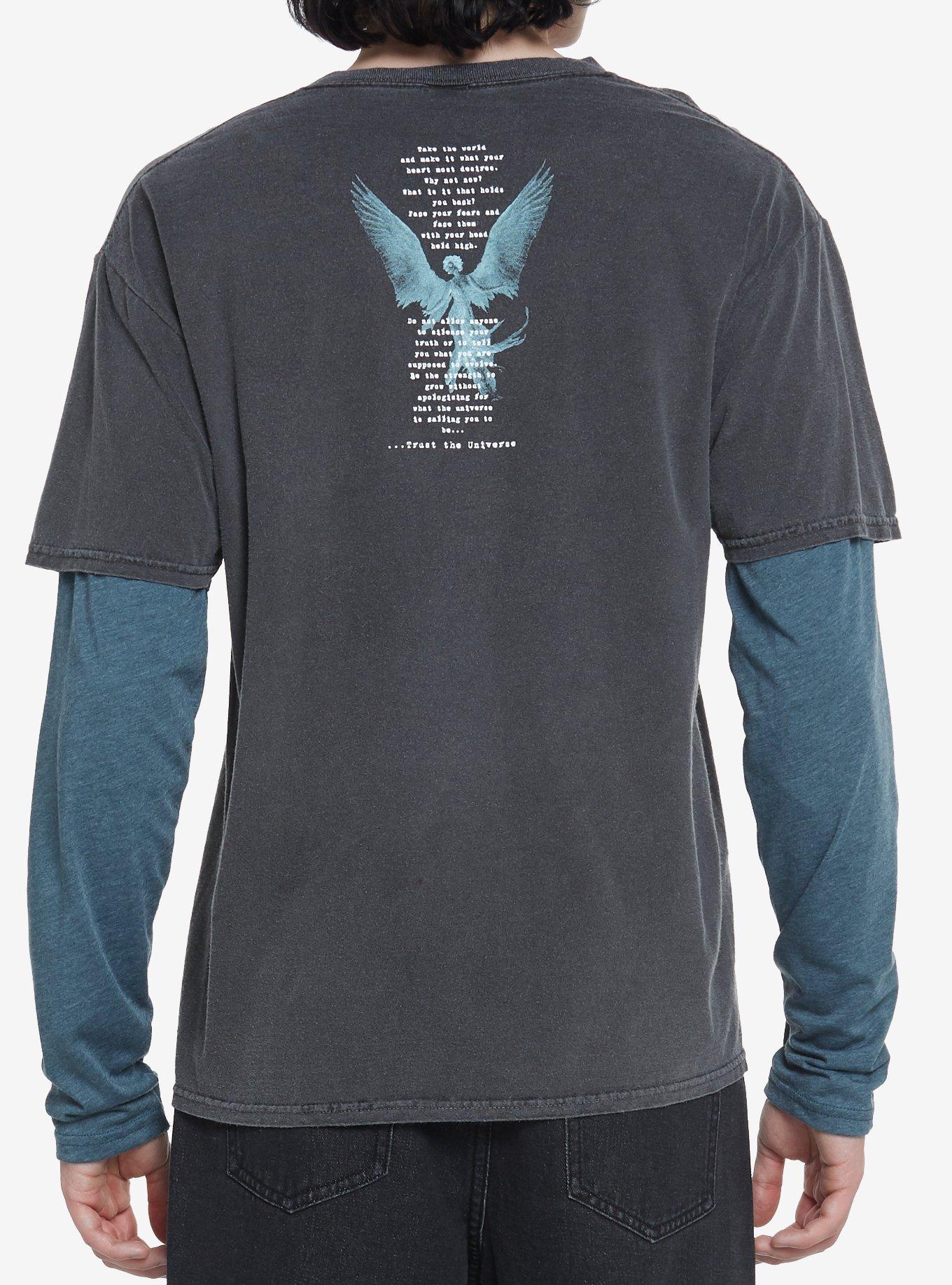 Angelic Double Exposure Twofer Long-Sleeve T-Shirt, BLUE, alternate