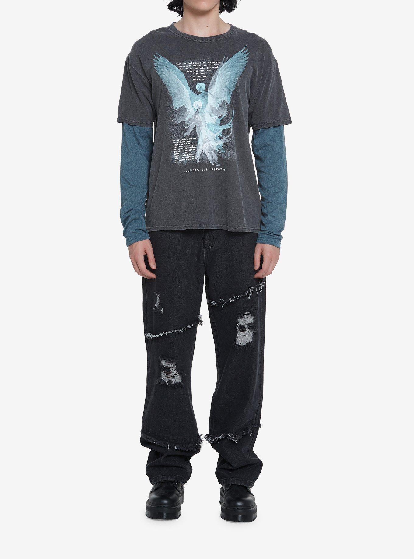 Angelic Double Exposure Twofer Long-Sleeve T-Shirt