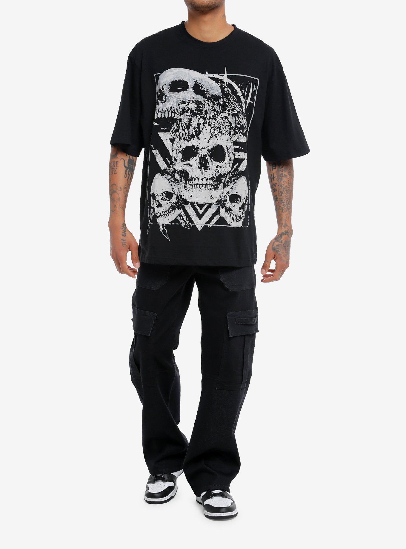 Four Skulls Oversized T-Shirt, , hi-res