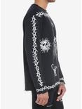 Vines Occult Symbols Long-Sleeve Sweatshirt, GREY, alternate