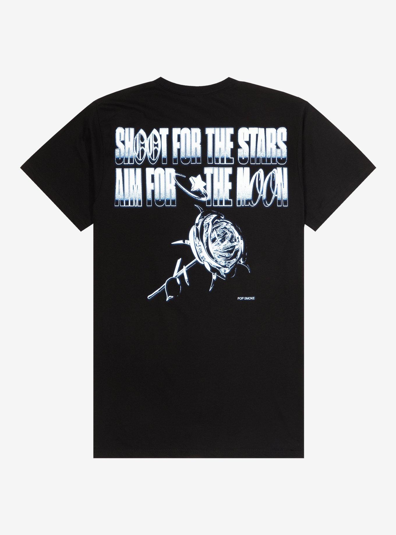 Pop Smoke Shoot For The Stars T-Shirt, BLACK, alternate