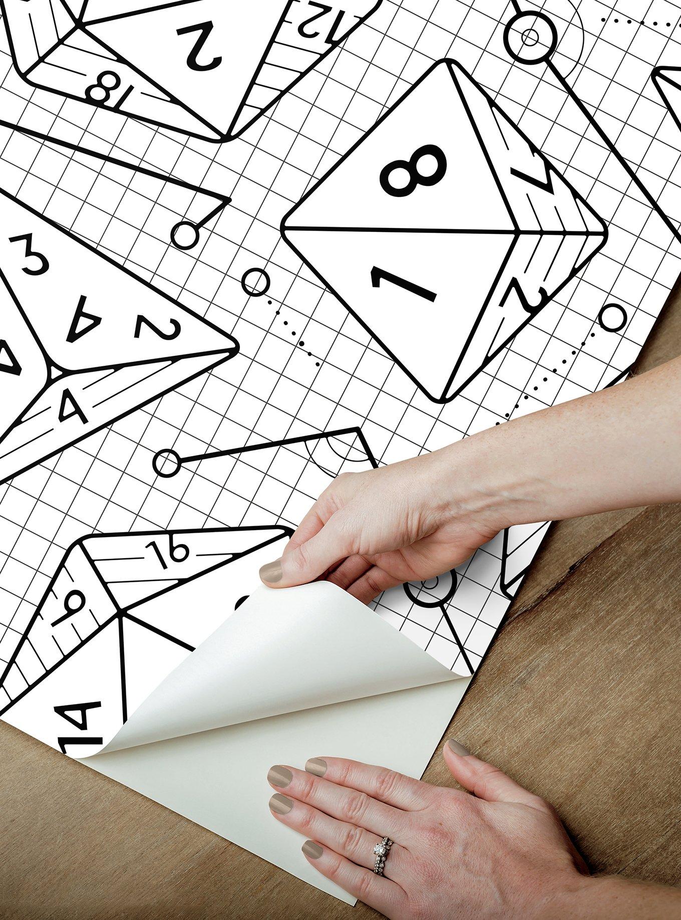 Dungeons & Dragons Peel & Stick Wallpaper White, , alternate