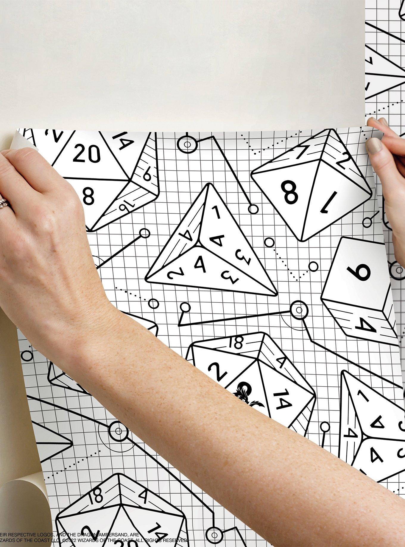 Dungeons & Dragons Peel & Stick Wallpaper White, , alternate