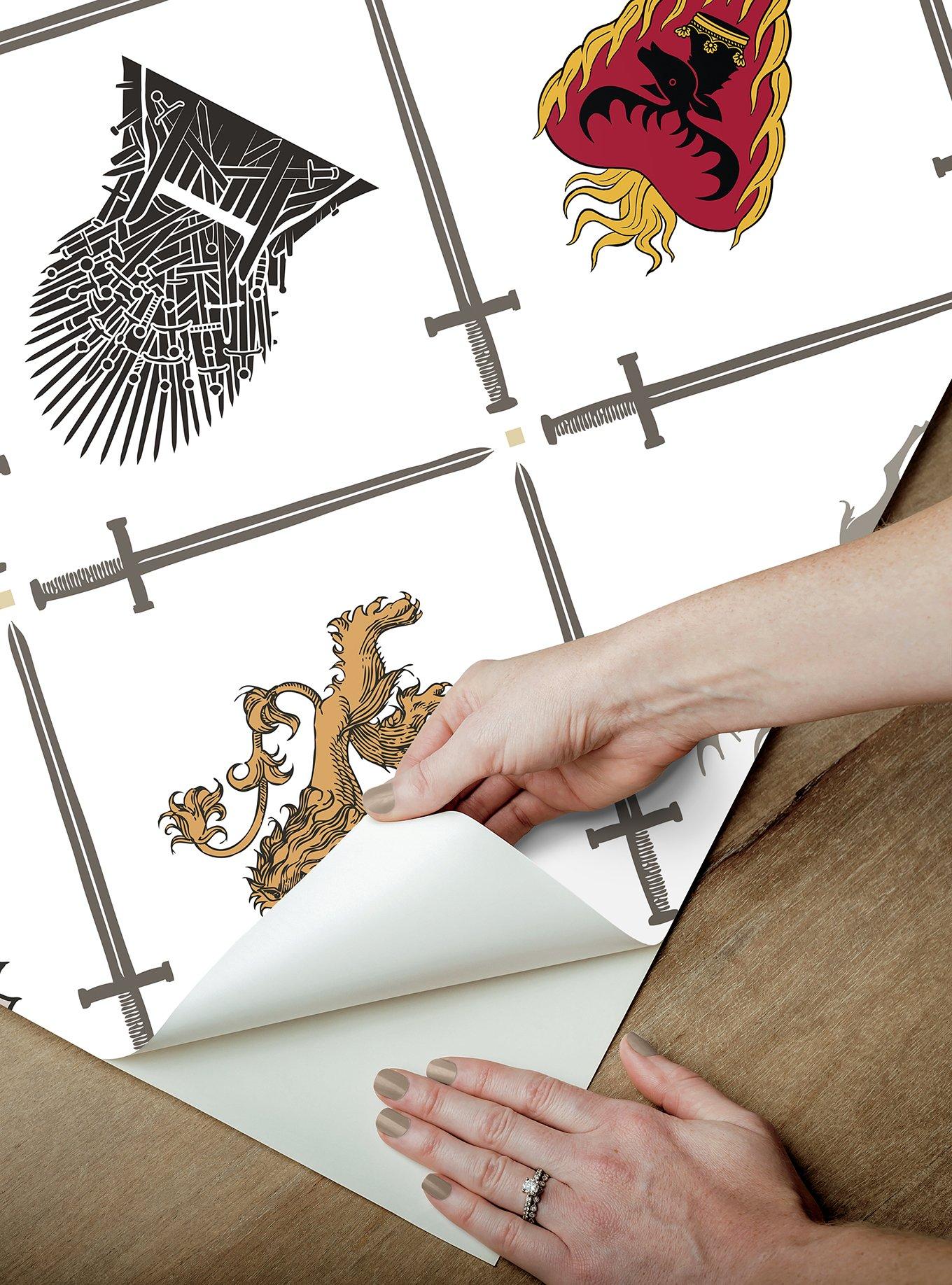 Game of Thrones House Sigils Peel & Stick Wallpaper, , alternate
