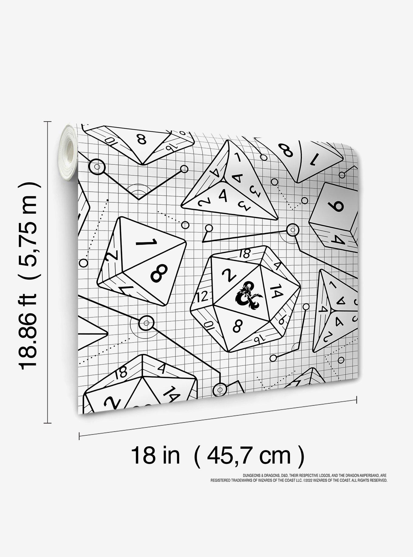 Dungeons & Dragons Peel & Stick Wallpaper White
