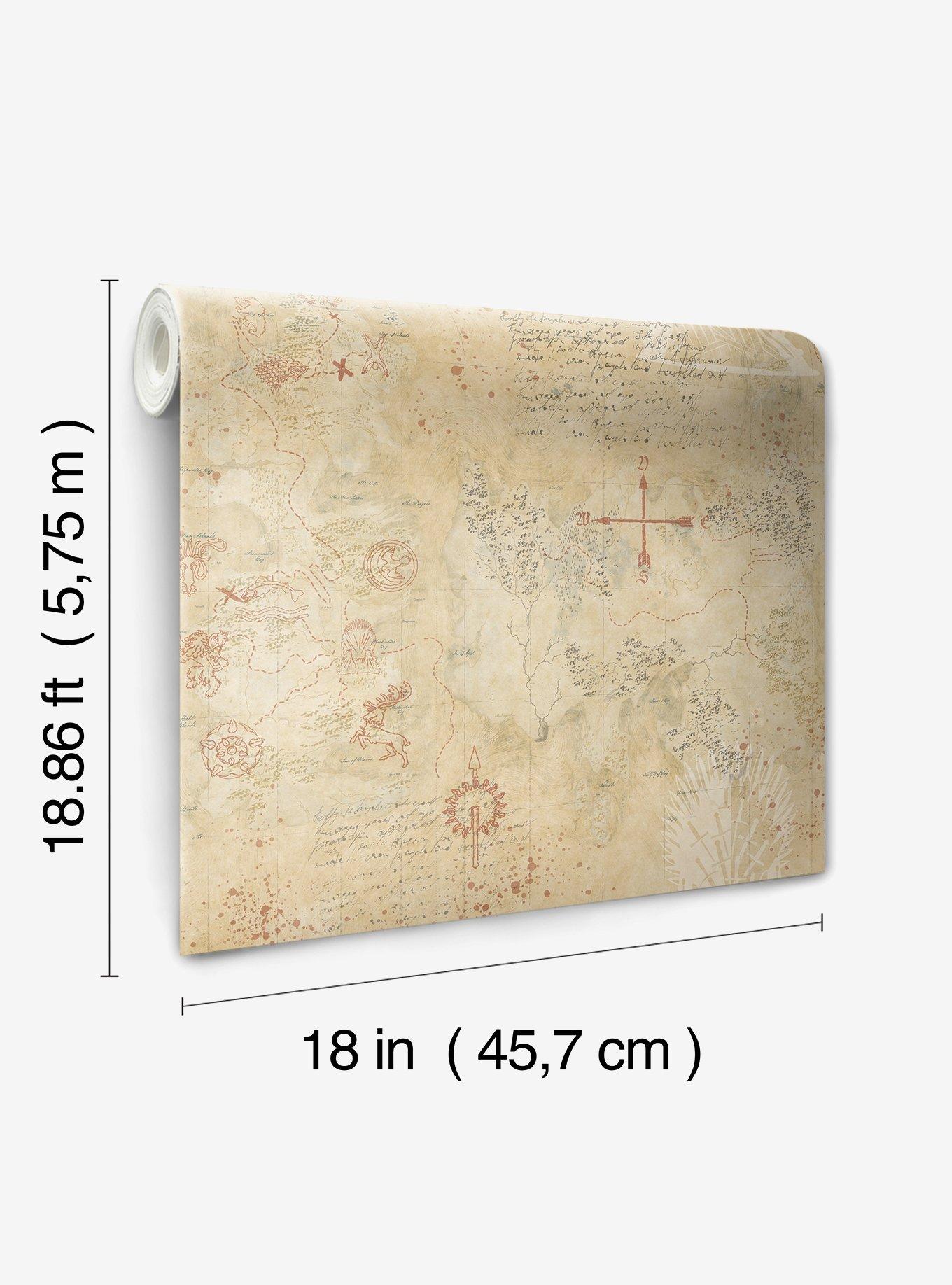 Game of Thrones Map Tan Peel & Stick Wallpaper, , alternate