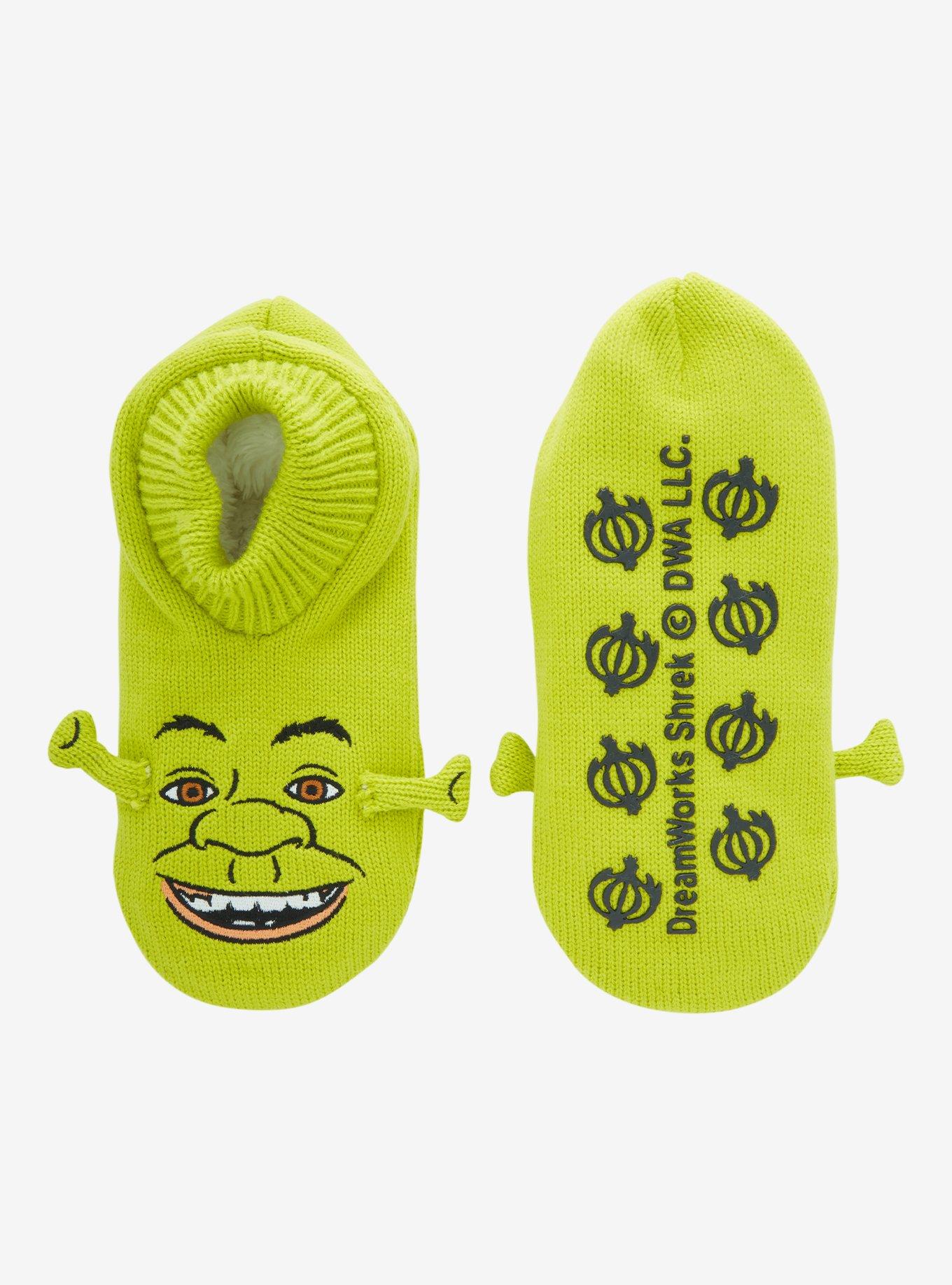 Shrek Portrait Figural Slipper Socks - BoxLunch Exclusive, , alternate