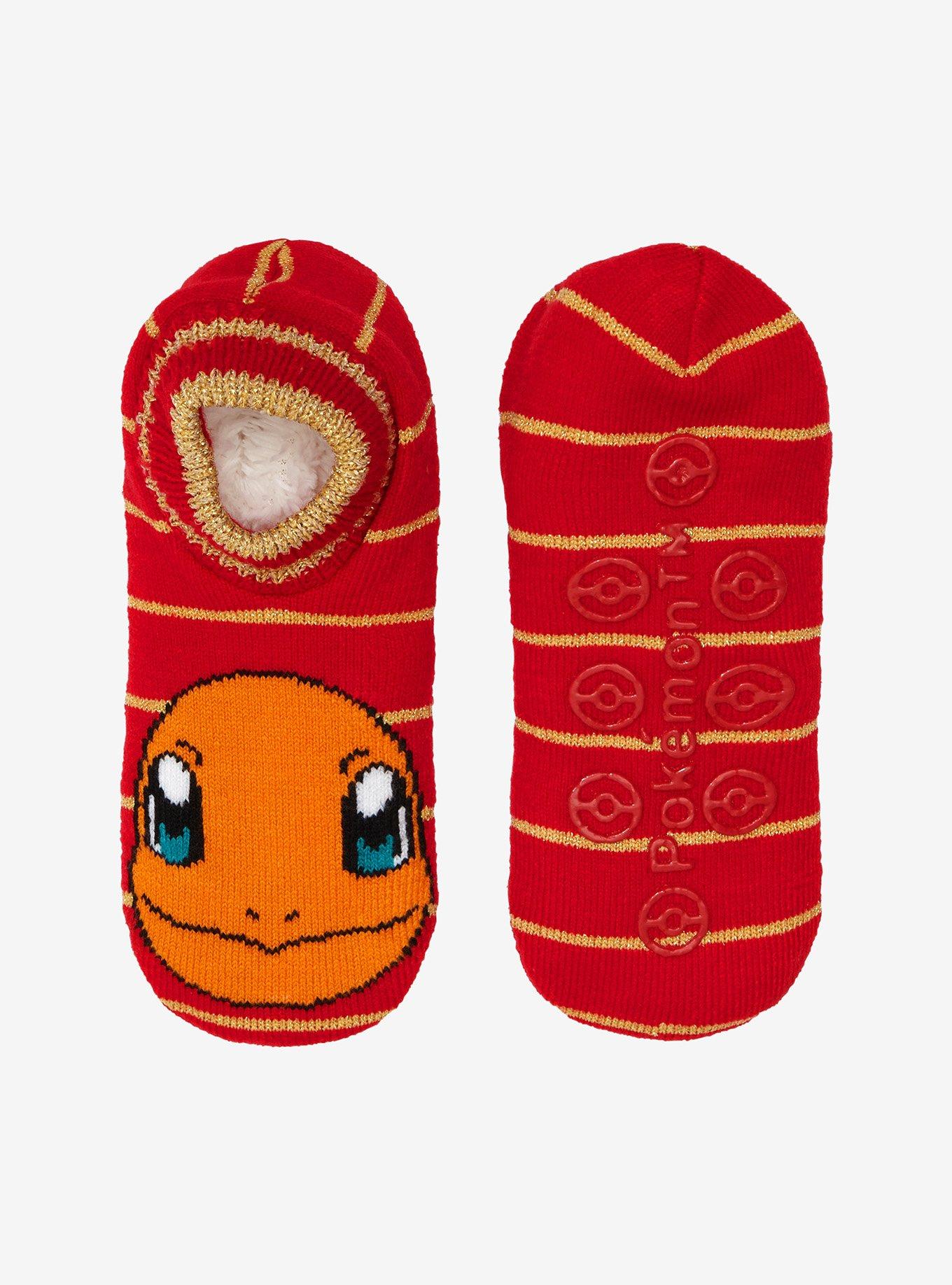 Pokémon Charmander Striped Slipper Socks - BoxLunch Exclusive, , hi-res