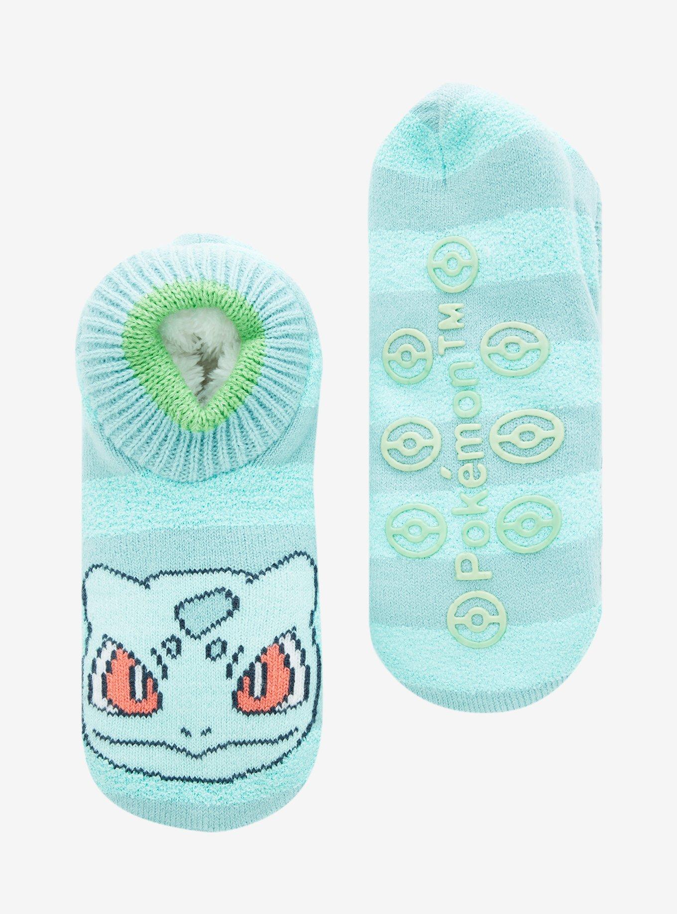 Pok&eacute;mon Bulbasaur Striped Slipper Socks - BoxLunch Exclusive, , alternate