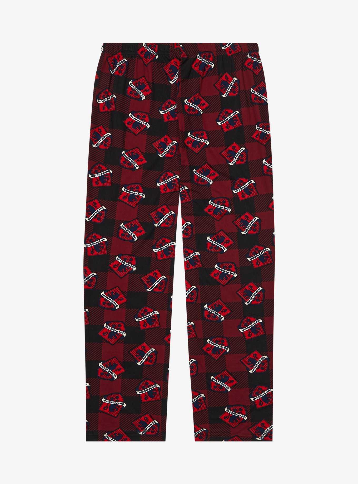 Harry Potter Plaid Gryffindor Allover Print Sleep Pants - BoxLunch Exclusive, , hi-res