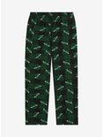 Harry Potter Plaid Slytherin Allover Print Sleep Pants - BoxLunch Exclusive, GREEN, alternate