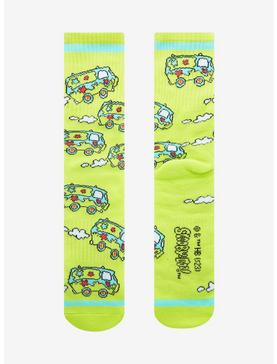 Scooby-Doo Mystery Machine Allover Print Crew Socks - BoxLunch Exclusive, , hi-res