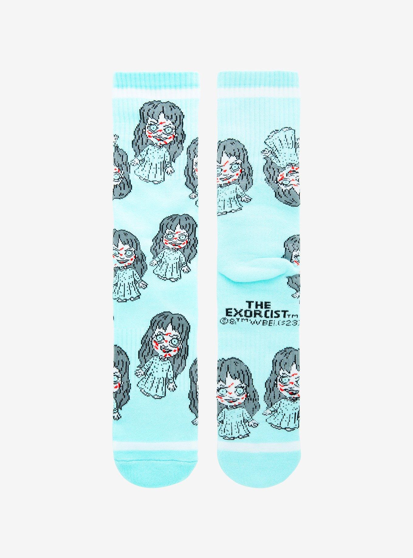 The Exorcist Regan Allover Print Crew Socks - BoxLunch Exclusive, , alternate