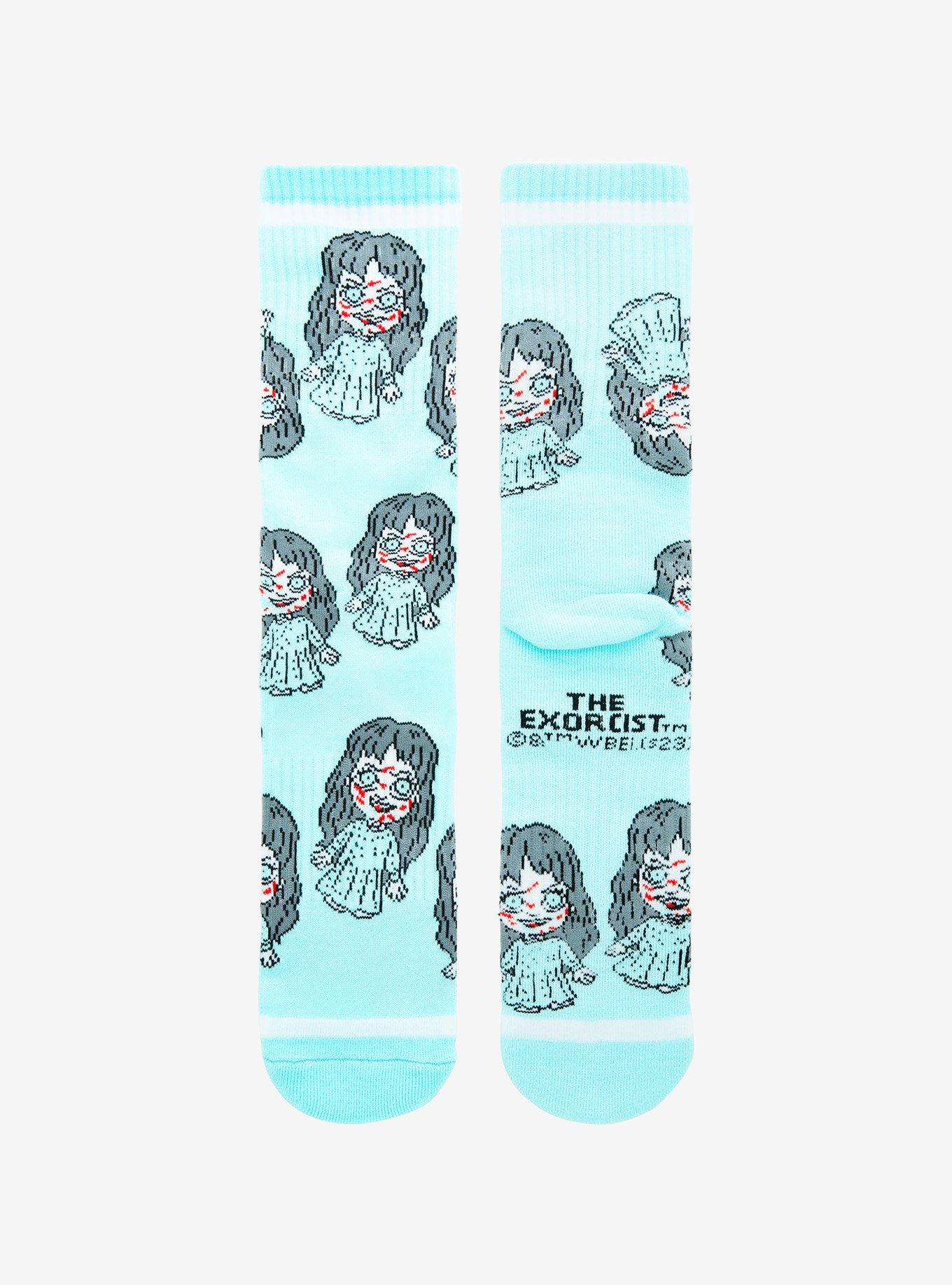 The Exorcist Regan Allover Print Crew Socks - BoxLunch Exclusive, , hi-res