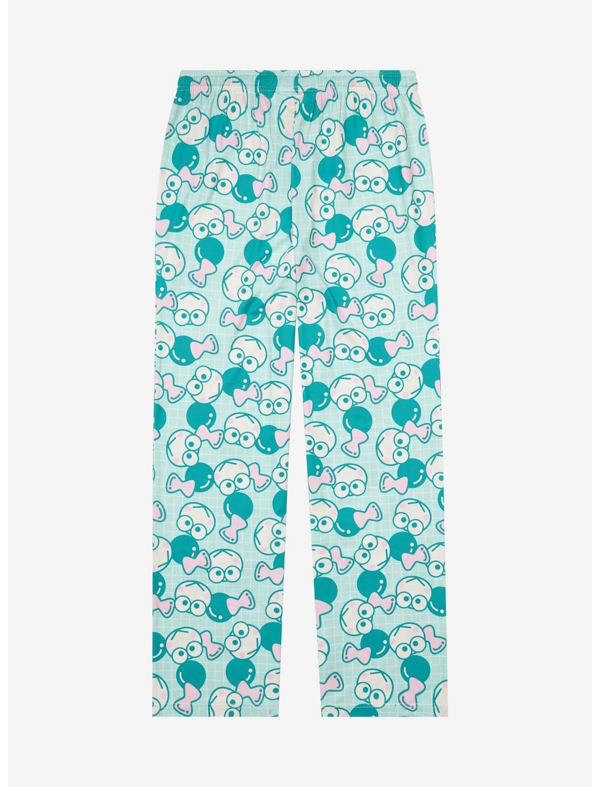 Sanrio Keroppi Faces Allover Print Sleep Pants - BoxLunch Exclusive, LIGHT GREEN, alternate