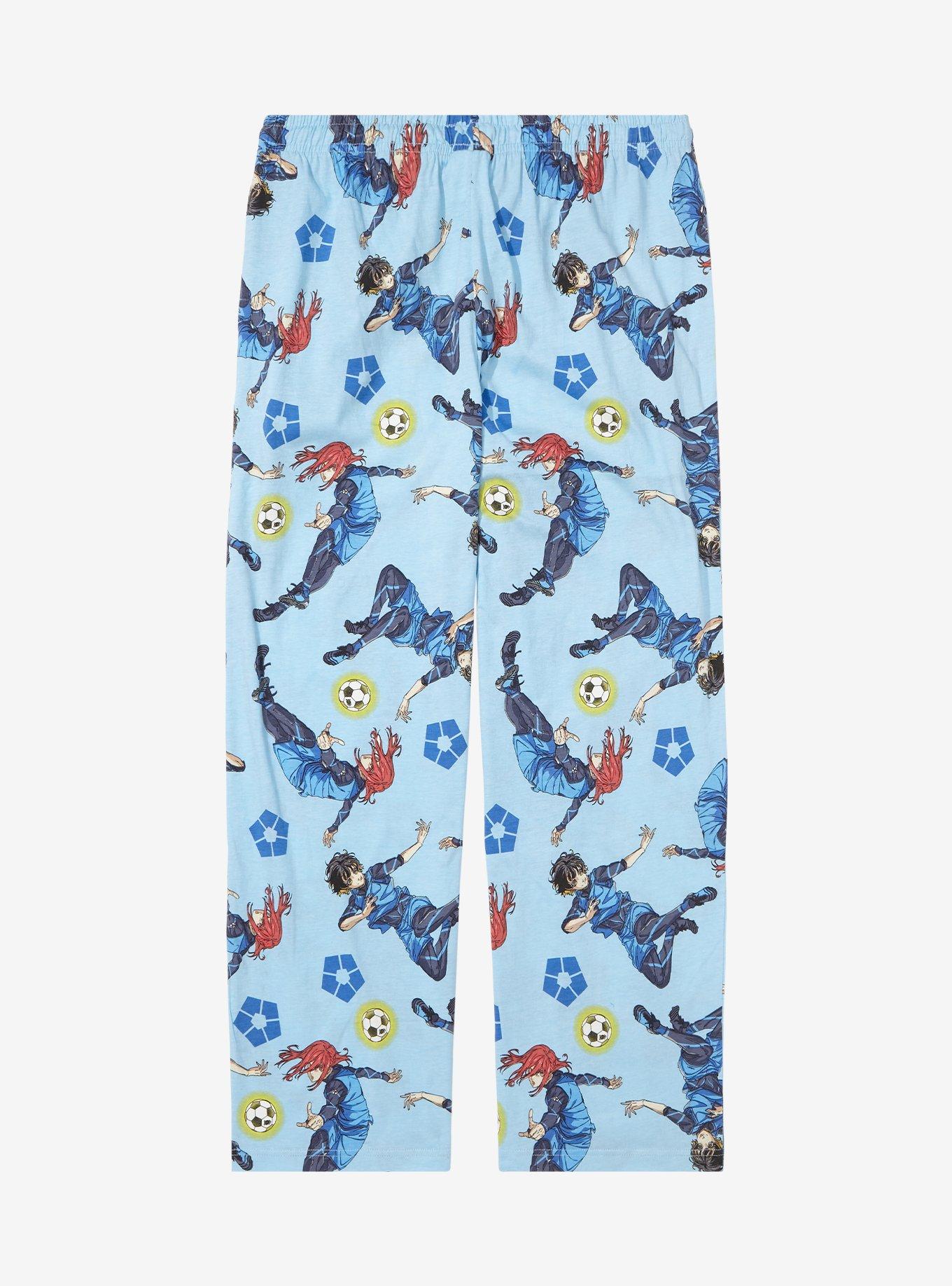 Blue Lock Characters Allover Print Sleep Pants, LIGHT BLUE, alternate