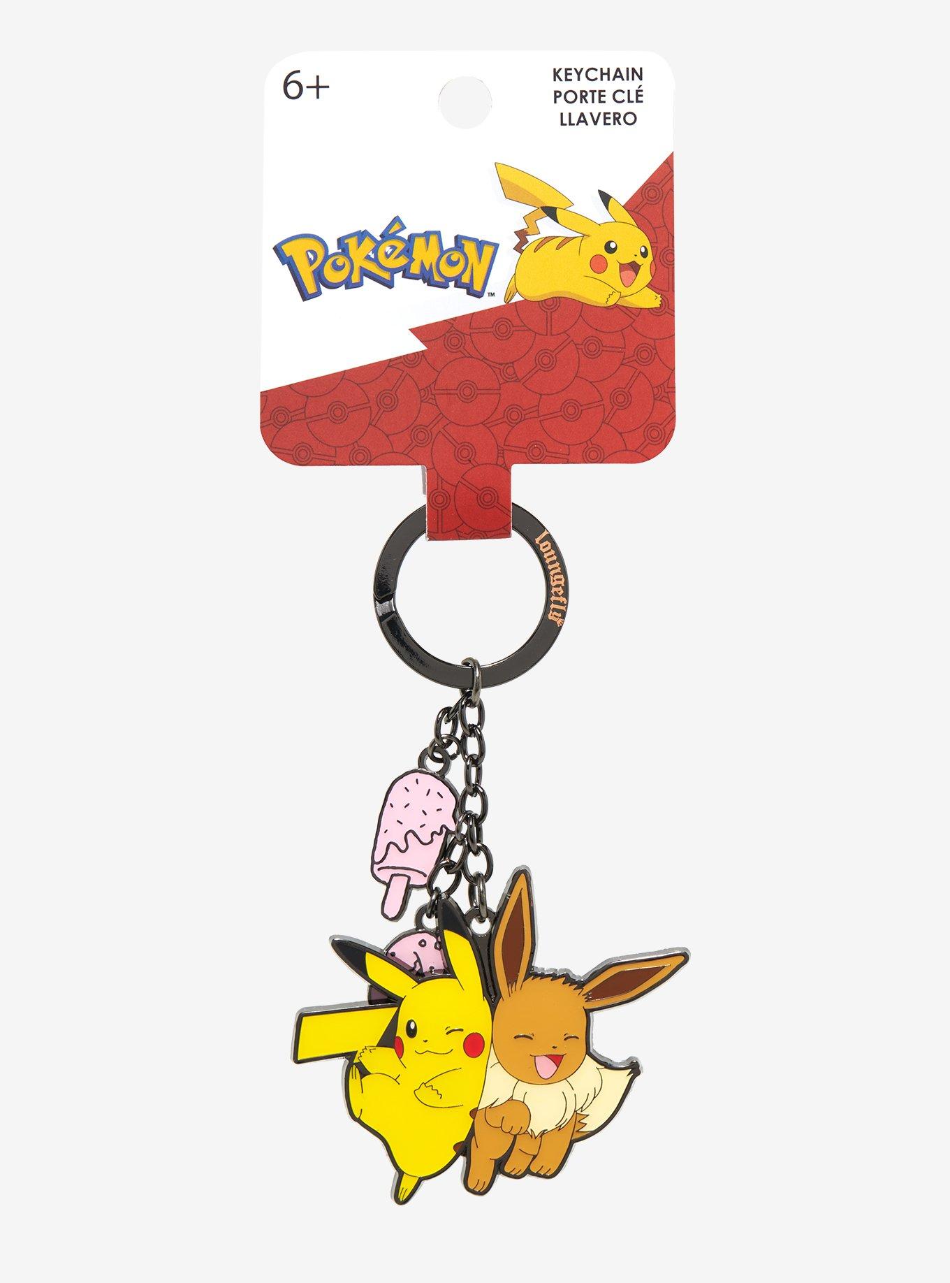 Loungefly Pok&eacute;mon Pikachu & Eevee Desserts Multi-Charm Keychain - BoxLunch Exclusive, , alternate