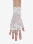 White Lace Fingerless Gloves, , alternate