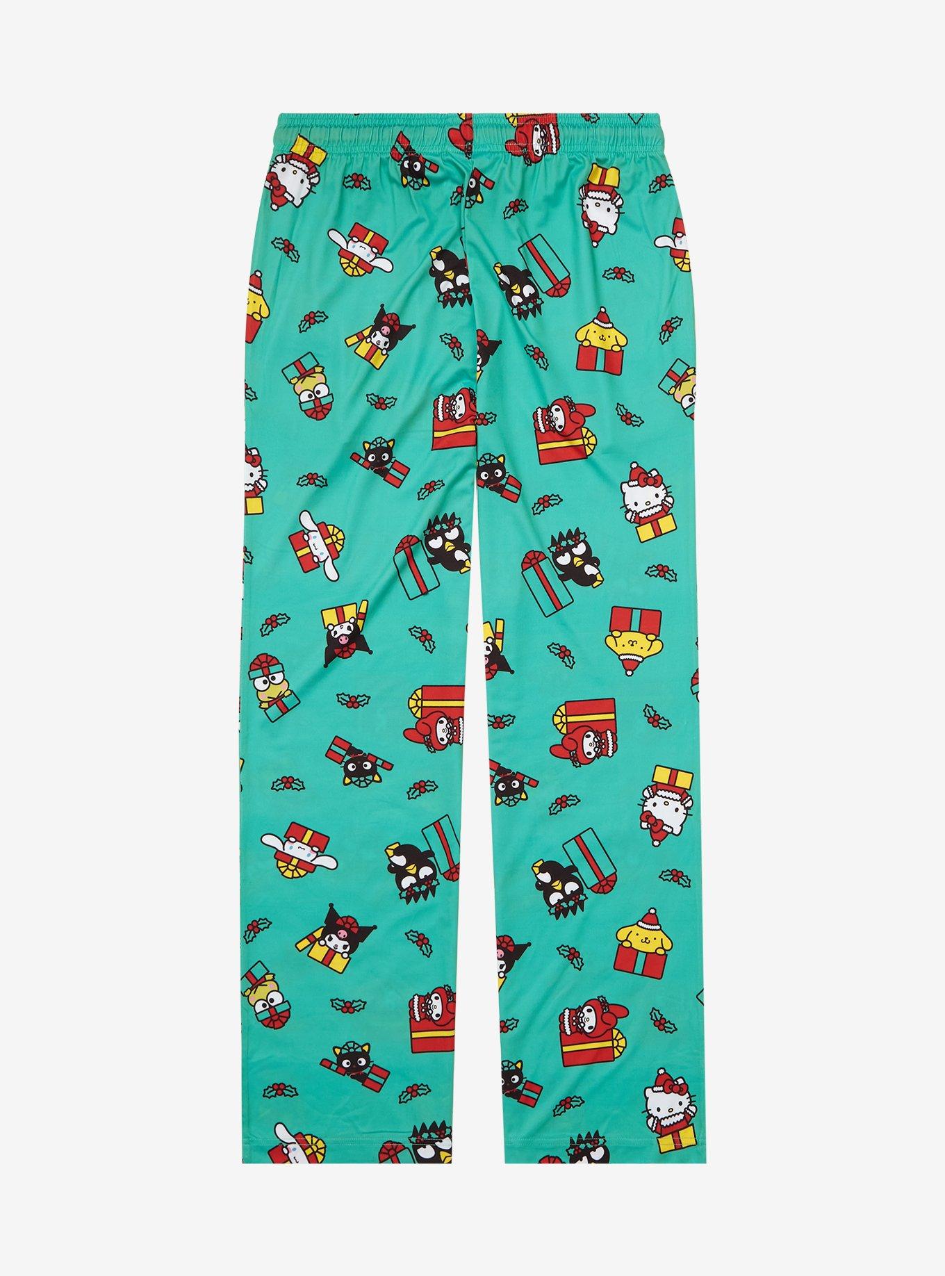 Sanrio Hello Kitty & Friends Christmas Presents Allover Print Sleep Pants, GREEN, alternate