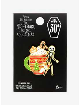 Loungefly Disney The Nightmare Before Christmas Jack Skellington Peppermint Mocha Enamel Pin - BoxLunch Exclusive, , hi-res