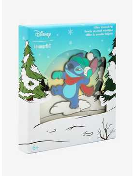 Loungefly Disney Lilo & Stitch Snowball Glitter Limited Edition Enamel Pin - BoxLunch Exclusive, , hi-res