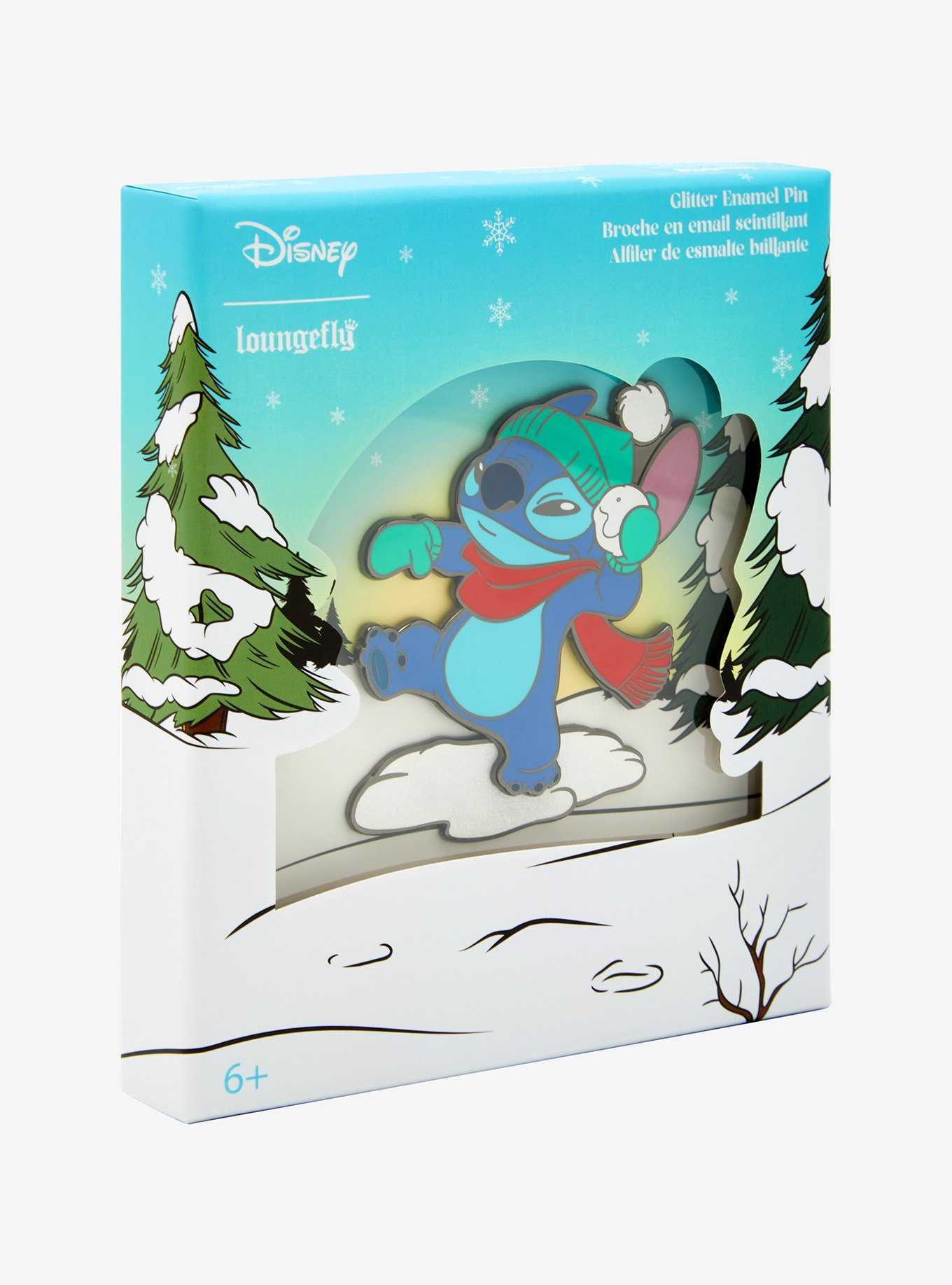 Loungefly Disney Lilo & Stitch Snowball Glitter Limited Edition Enamel Pin - BoxLunch Exclusive, , hi-res