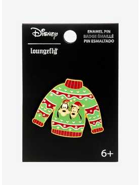 Loungefly Disney Goofy & Max Holiday Sweater Enamel Pin - BoxLunch Exclusive, , hi-res