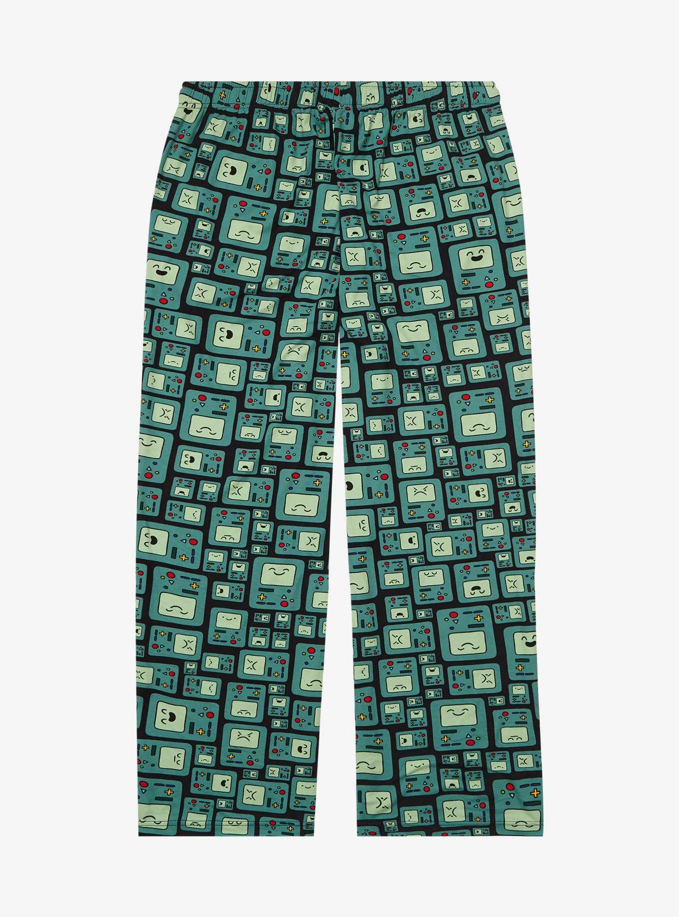 Adventure Time BMO Allover Print Plus Size Sleep Pants - BoxLunch Exclusive, , hi-res