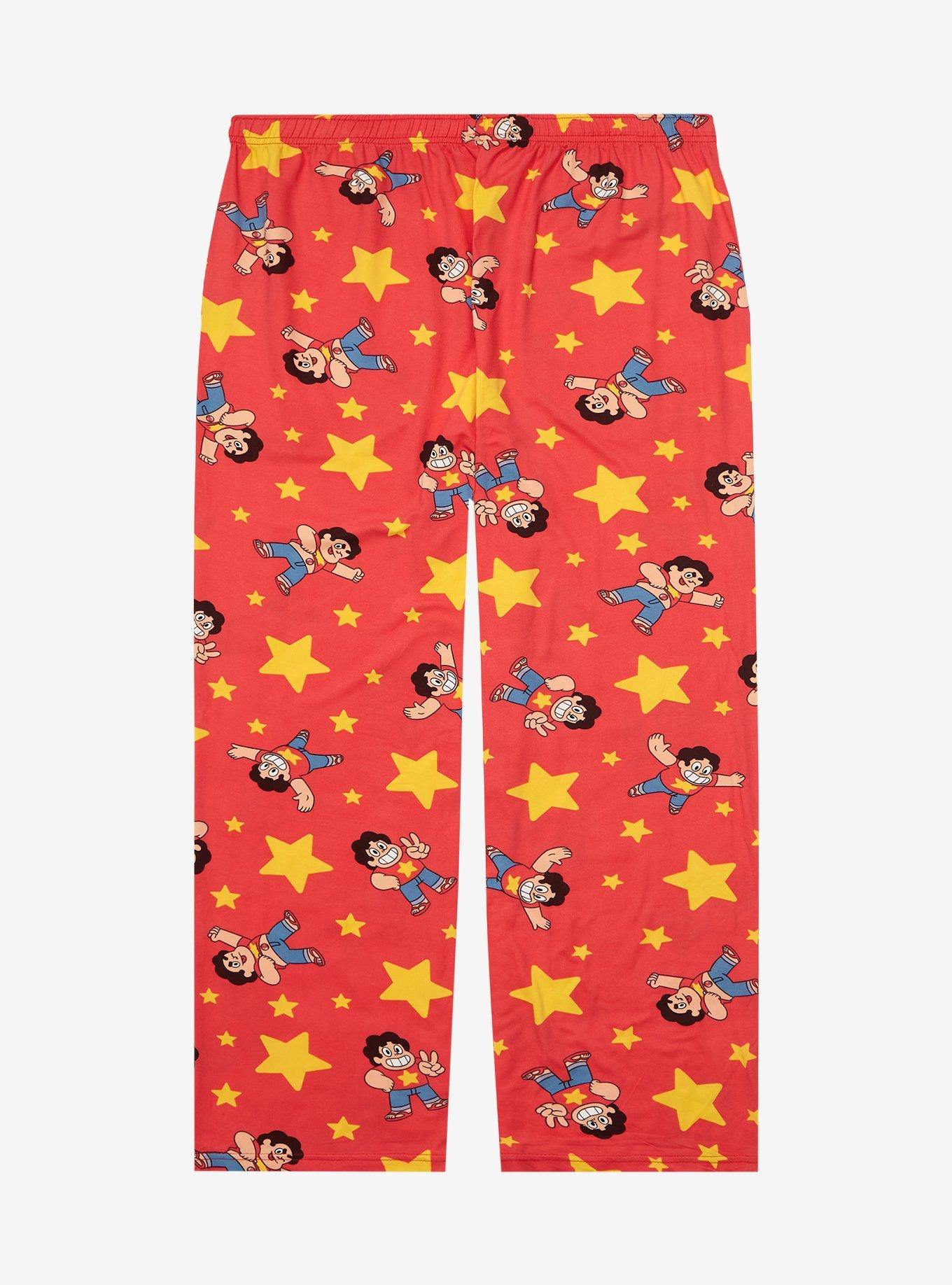 Steven Universe Stars & Steven Allover Print Women's Plus Size Sleep Pants - BoxLunch Exclusive, PINK, alternate