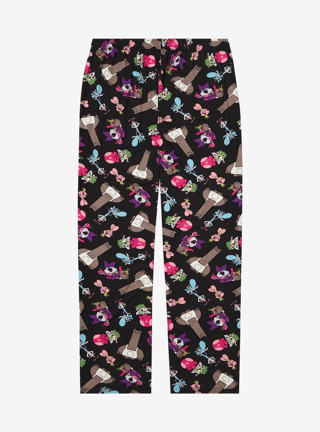 Chowder Characters Allover Print Sleep Pants - BoxLunch Exclusive, BLACK, alternate