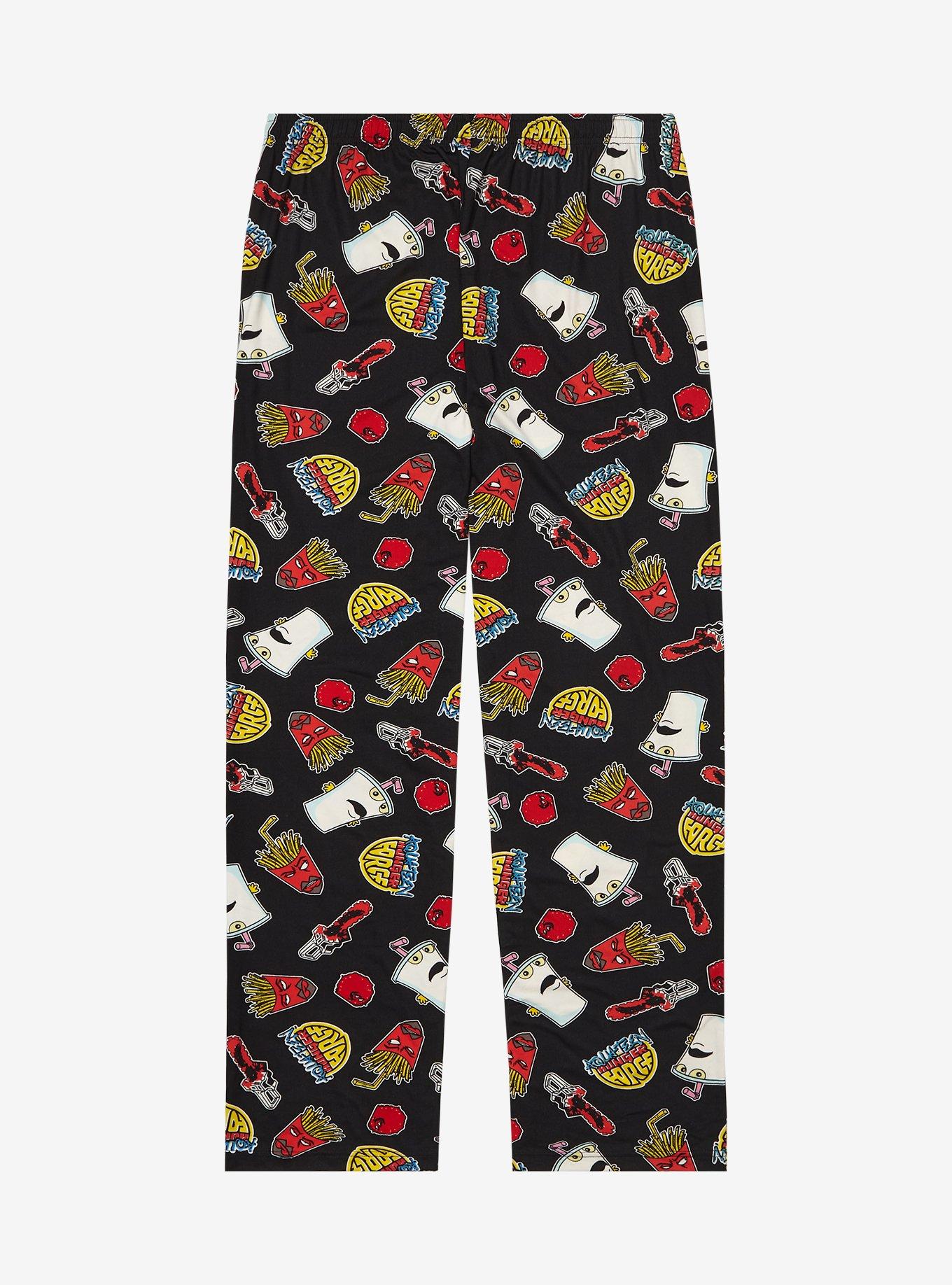 Aqua Teen Hunger Force Allover Print Sleep Pants - BoxLunch Exclusive, BLACK, alternate