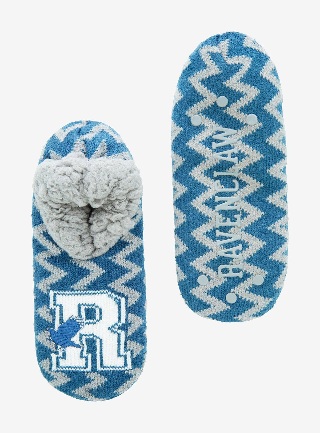 Harry Potter Ravenclaw Zig Zag Patterned Slipper Socks - BoxLunch Exclusive, , alternate