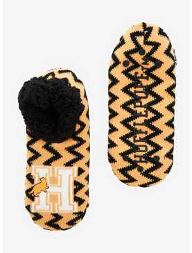Harry Potter Hufflepuff Zig Zag Patterned Slipper Socks - BoxLunch Exclusive, , hi-res