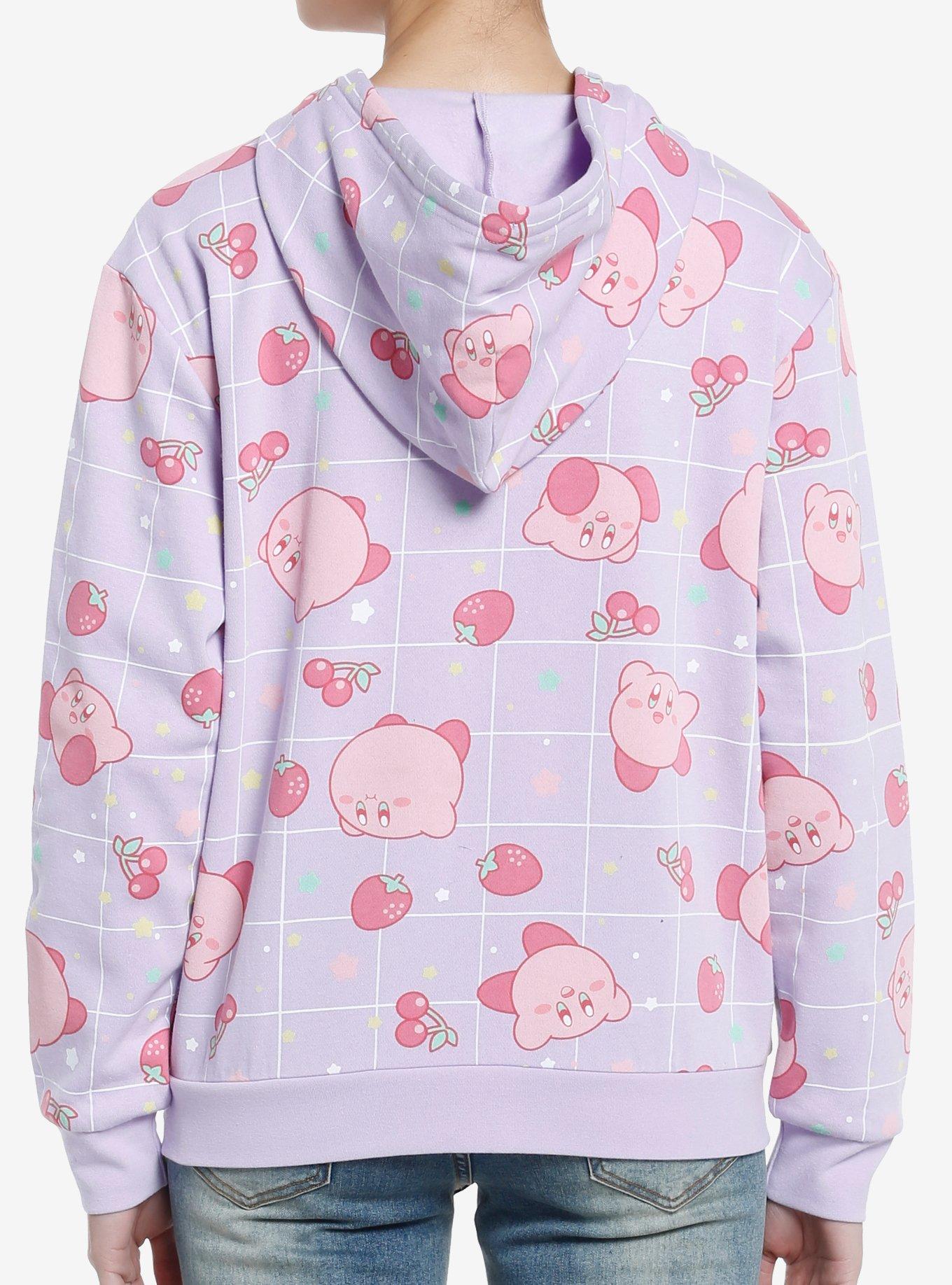 Kirby Lavender Grid Girls Hoodie, MULTI, alternate