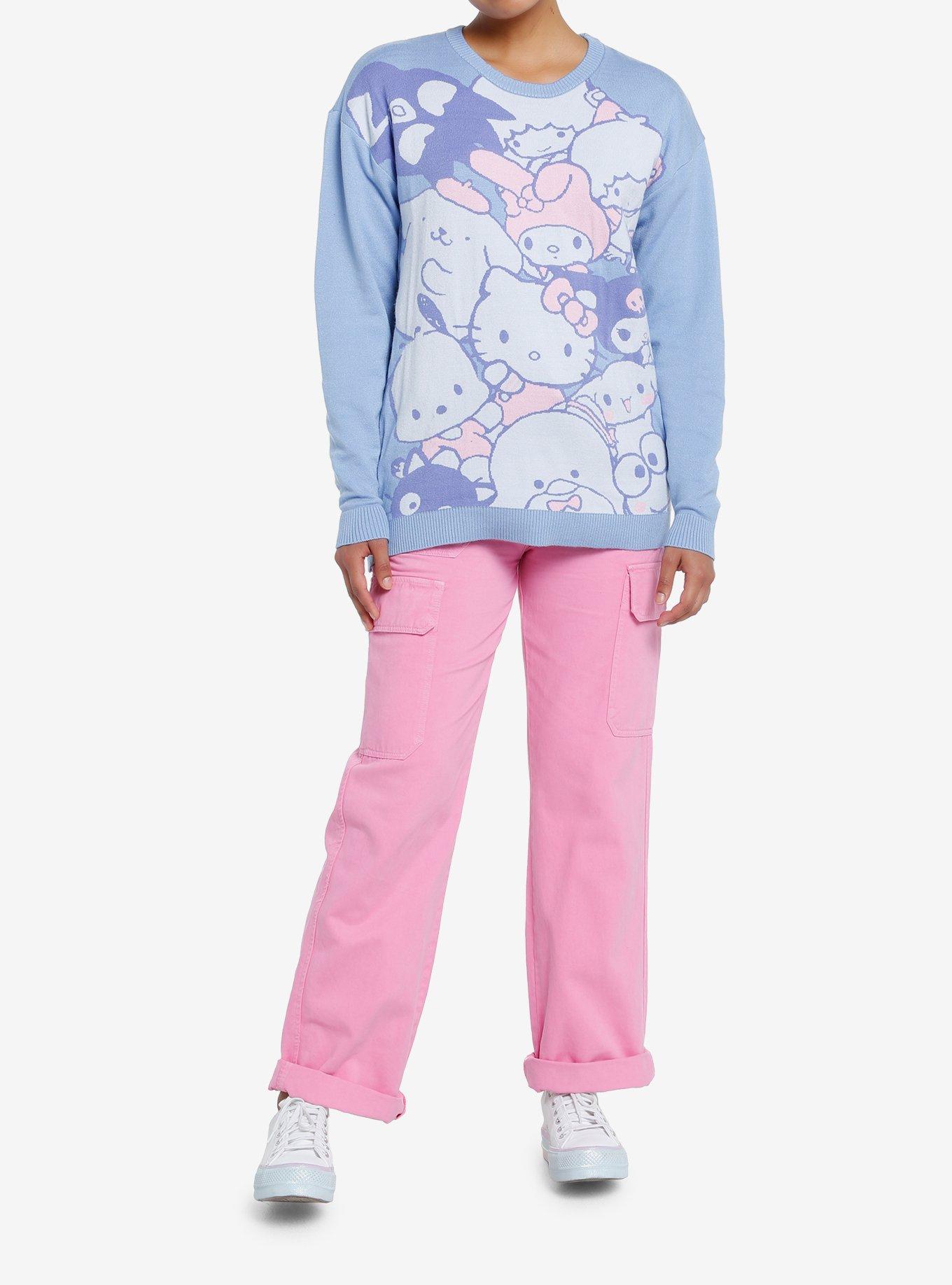 Hello Kitty And Friends Jumbo Pastel Girls Knit Sweater, , hi-res