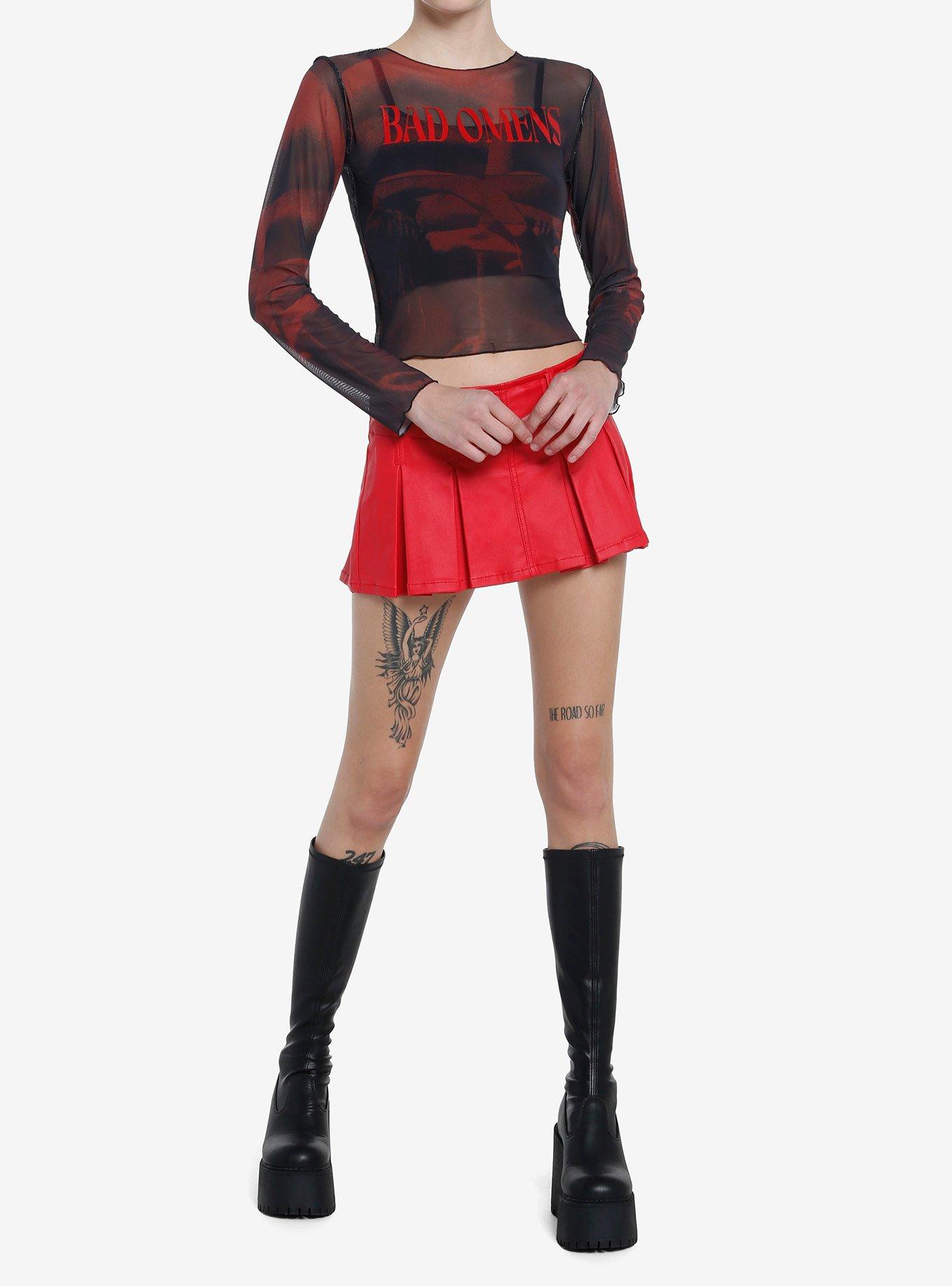 Bad Omens The Death Of Peace Of Mind Mesh Girls Long-Sleeve Top, MULTI, alternate