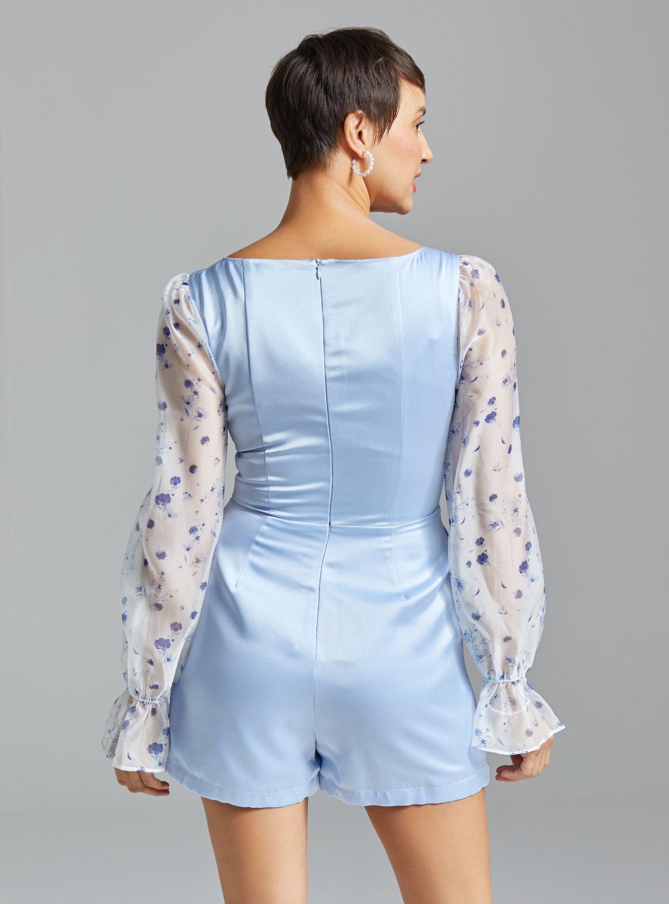 Samii Ryan Disney Cinderella Long Sleeve Romper - BoxLunch Exclusive, LIGHT BLUE, alternate