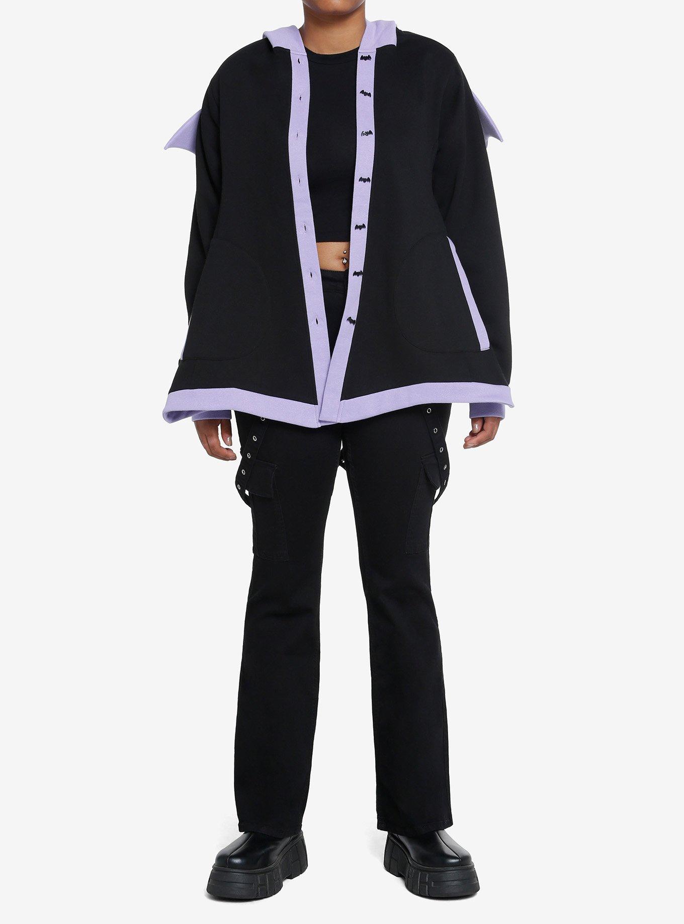 Sweet Society Kawaii Pastel Bat Girls Hoodie, BLACK, alternate